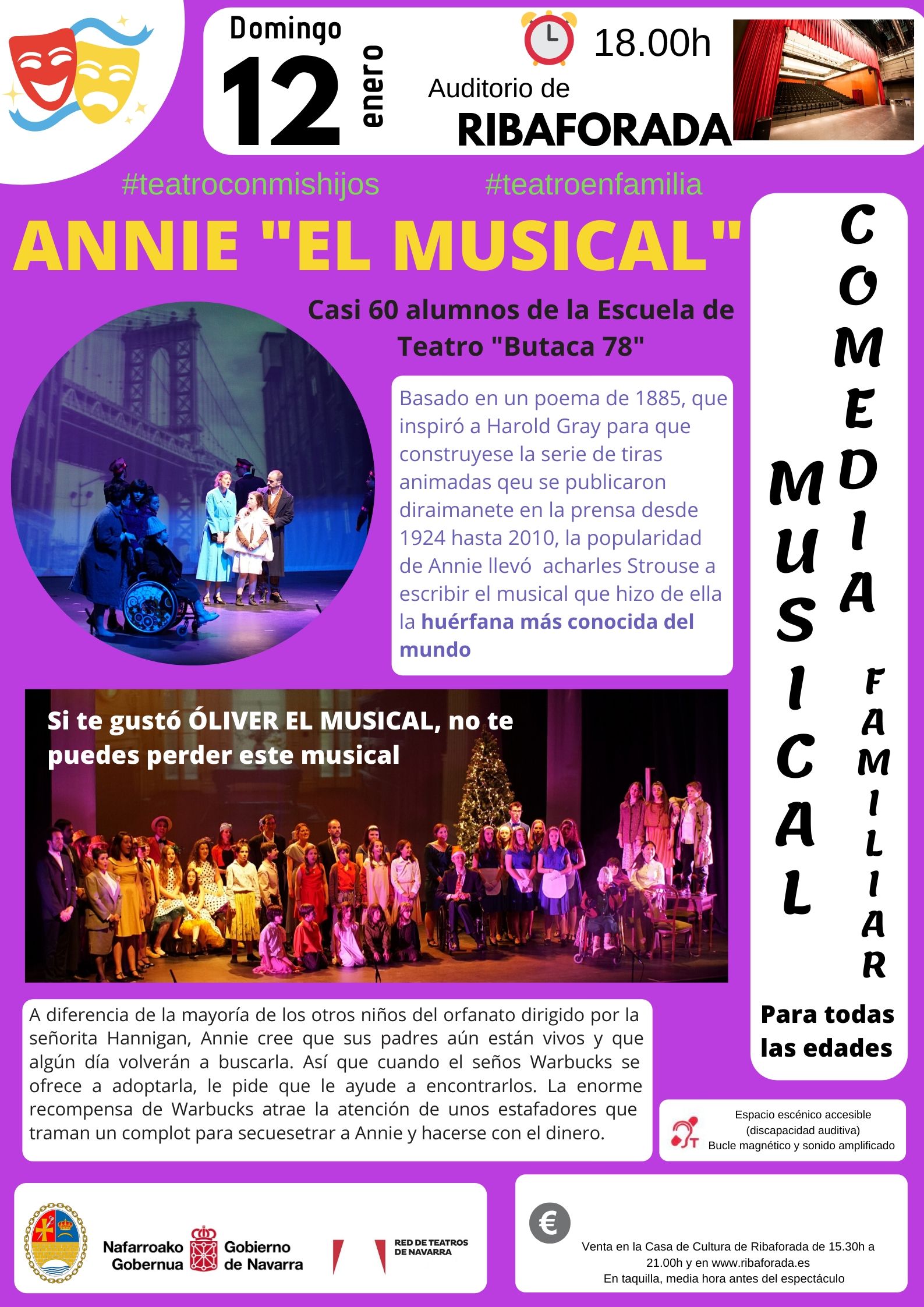 Resultado de imagen de annie el musical ribaforada
